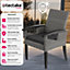 Garden Chair Rosarno - wooden frame, weather and UV-resistant - grey