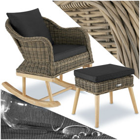 Garden chair Rovigo with footstool - nature