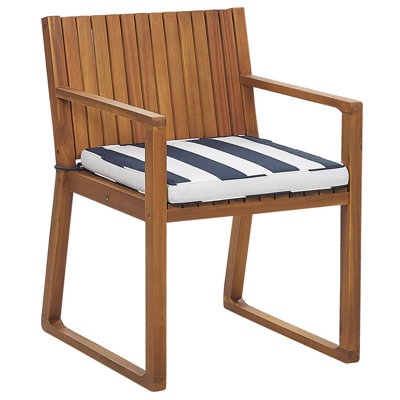 Garden Chair SASSARI Wood Navy Blue