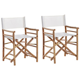Garden Chair Set of 2 Wood Light Wood MOLISE