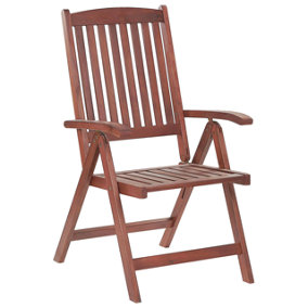 Garden Chair Wood Dark Wood TOSCANA