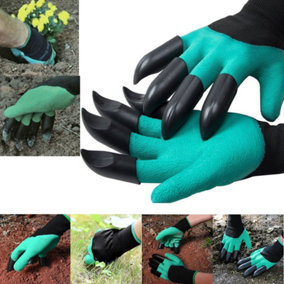 Garden Claw Gloves with Digging and Planting Claws