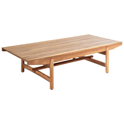 Garden Coffee Table GIAVENO 79 cm 145 cm Acacia Wood Brown