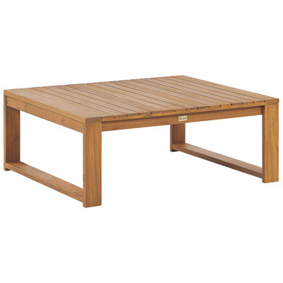 Garden Coffee Table TIMOR 90 cm 75 cm Certified Acacia Wood Light Brown