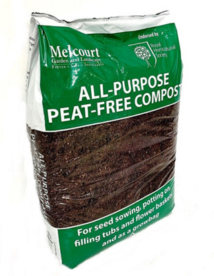 Garden Compost 40L of Melcourt RHS All Purpose Peat Free Soil Improvement