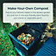 Garden Compost Bin Tub Outdoor Organic Waste Recycling Garden Tools & Equipment 450L Composter Eco Friendly