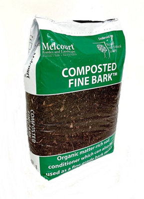 Garden Composted Fine Bark 50L RHS Bag Melcourt Compost Mulch