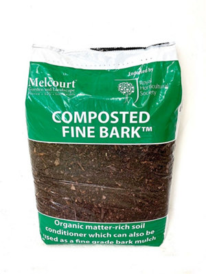 Garden Composted Fine Bark 50L RHS Bag Melcourt Compost Mulch - 3