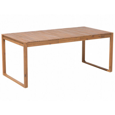 Garden Dining Set 6 Seater SASSARI Acacia Wood Brown