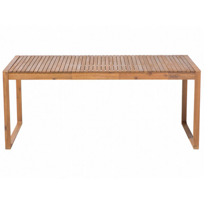 Garden Dining Set 6 Seater SASSARI Acacia Wood Brown