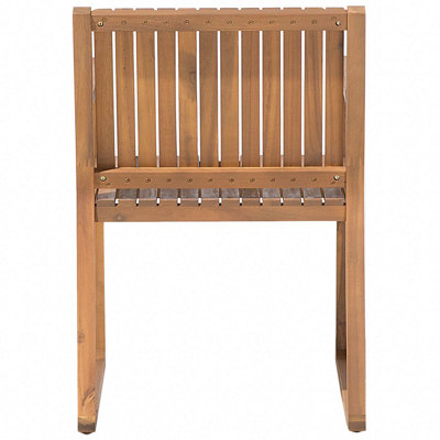 Garden Dining Set 6 Seater SASSARI Acacia Wood Brown
