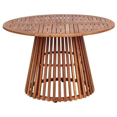 Garden Dining Table AGELLO 120 cm 120 cm Acacia Wood Brown