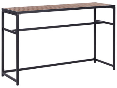 Garden Dining Table AVETRANA 50 cm 150 cm Black