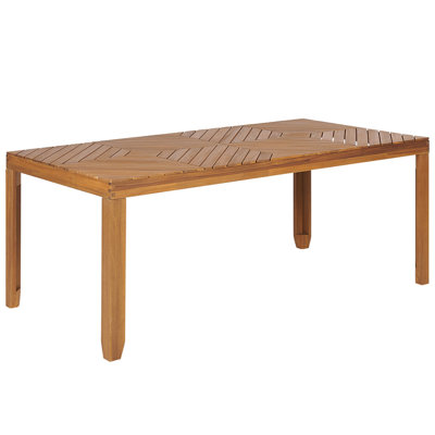Garden Dining Table BARATTI 90 cm 180 cm Acacia Wood Brown