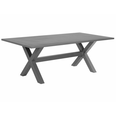 Garden Dining Table CASCAIS 200 cm 105 cm Metal Grey