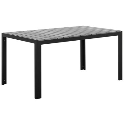 Garden Dining Table COMO 150 cm 90 cm Grey