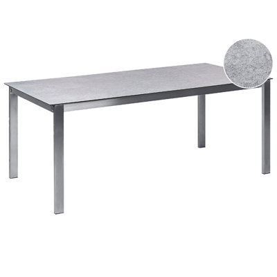 Garden Dining Table COSOLETO 180 cm 90 cm Glass Grey