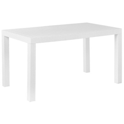 Garden Dining Table FOSSANO 140 cm 80 cm White