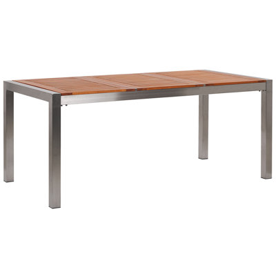 Garden Dining Table GROSSETO 180 cm 90 cm Eucalyptus Wood Brown
