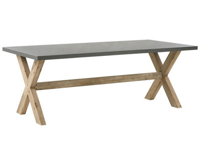 Garden Dining Table OLBIA 200 cm 100 cm Concrete Grey
