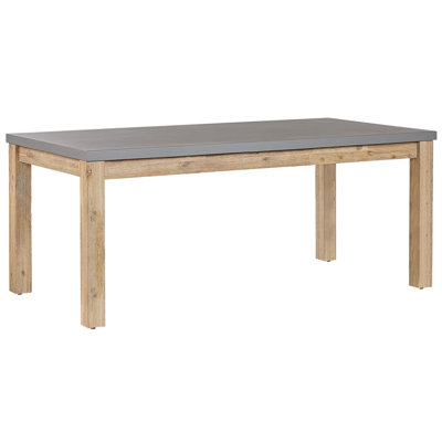 Garden Dining Table OSTUNI 180 cm 90 cm Concrete Grey