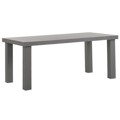 Garden Dining Table TARANTO 180 cm 90 cm Concrete Grey