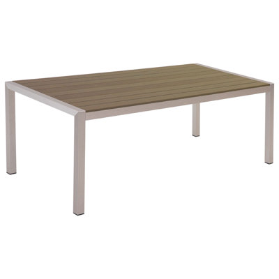 Garden Dining Table VERNIO 180 cm 90 cm Metal Brown