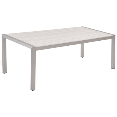 Garden Dining Table VERNIO 180 cm 90 cm Metal White