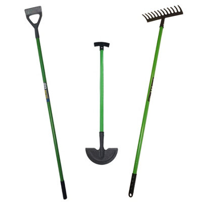 Garden Draw Hoe, Rake and Grass Lawn Border Edger Edging Gardening Trimmer