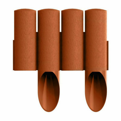 Garden Edging Palisade Border Edge Cellfast Sturdy Frost Resistant Multipacks UK Brick red/ terracotta 11.5m - 37.5ft