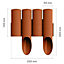 Garden Edging Palisade Border Edge Cellfast Sturdy Frost Resistant Multipacks UK Brick red/ terracotta 9.2m - 30ft