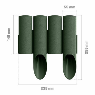 Garden Edging Palisade Border Edge Cellfast Sturdy Frost Resistant Multipacks UK Green 2.3m - 7.5ft