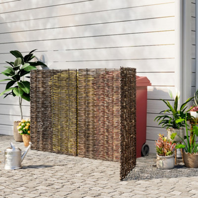 Garden Fence Trash Can Fence Rattan Yard Privacy Fence Outdoor Animal ...