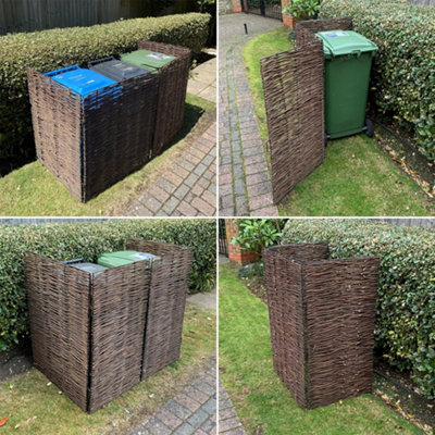 Garden Fence Trash Can Fence Rattan Yard Privacy Fence Outdoor Animal ...