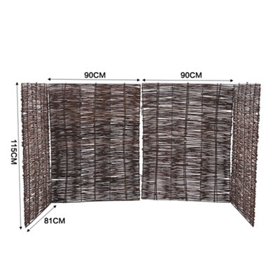 Garden Fence Trash Can Fence Rattan Yard Privacy Fence Outdoor Animal ...
