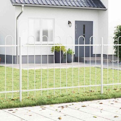 Garden Fence White 1.7 x 1.2 m Powder-coated steel