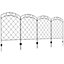 Garden Fencing Panels, 43in x 11.4ft Flower Bed Border Edging Animal, Swirls