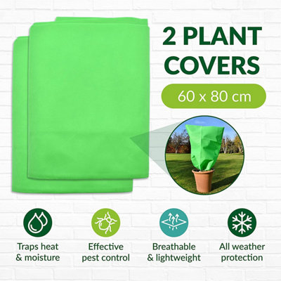 Hesroicy Plant Cover Bag Wind-Prevent Breathable Nylon Garden