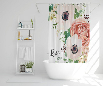 Garden Flower, Pink Peach Rose (Shower Curtain) / Default Title
