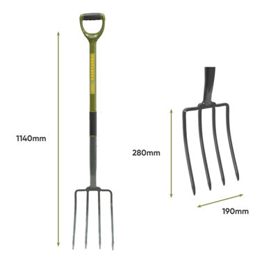 Garden Fork & Spade Set with solid forged carbon steel with Steel Handle coated in PCV with Re enforced shaft (FREE DELIVERY) - 4