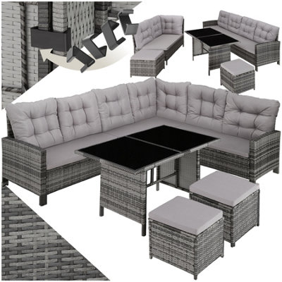 Garden Furniture Barletta outdoor corner sofa set, dining table, 2