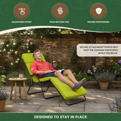 Garden Furniture Cushion- Cushion for Garden Steamer Chair In Lime Green