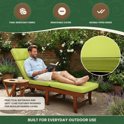 Garden Furniture Cushion- Cushion for Garden Steamer Chair In Lime Green