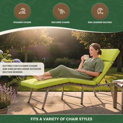 Garden Furniture Cushion- Cushion for Garden Steamer Chair In Lime Green
