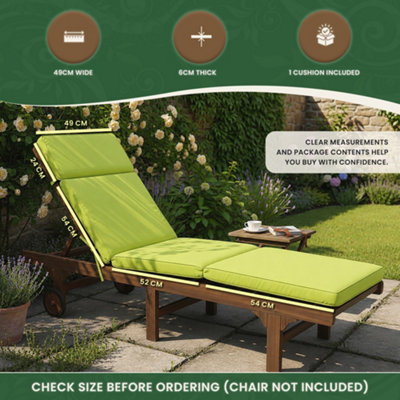 Garden Furniture Cushion- Cushion for Garden Steamer Chair In Lime Green