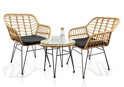 Garden furniture set Ragali Brown H. 79 x W. 57 x D. 52 cm