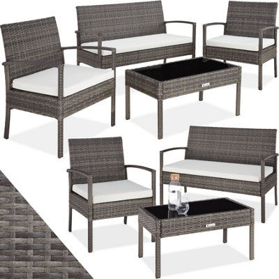 Garden Furniture Set Sparta - sofa, 2 chairs, coffee table - grey