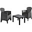 Garden Furniture Set Table & Chairs 3 Piece Bistro Patio Outdoor Furniture & Leisure Rattan Style