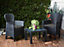 Garden Furniture Set Table & Chairs 3 Piece Bistro Patio Outdoor Furniture & Leisure Rattan Style