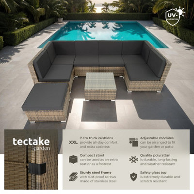 Garden Furniture Venice - set for 6 to 7 people, outdoor sofas, table ...
